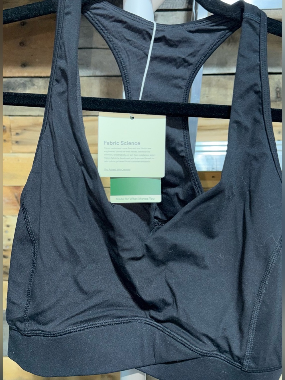 HALARA Black Racerback Sports Bra large